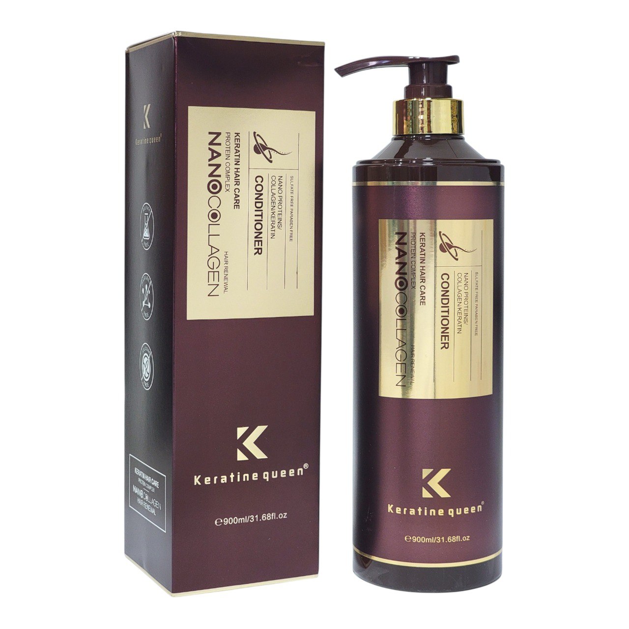ACONDICIONADOR DE NANO COLÁGENO KERATINE QUEEN 900ML