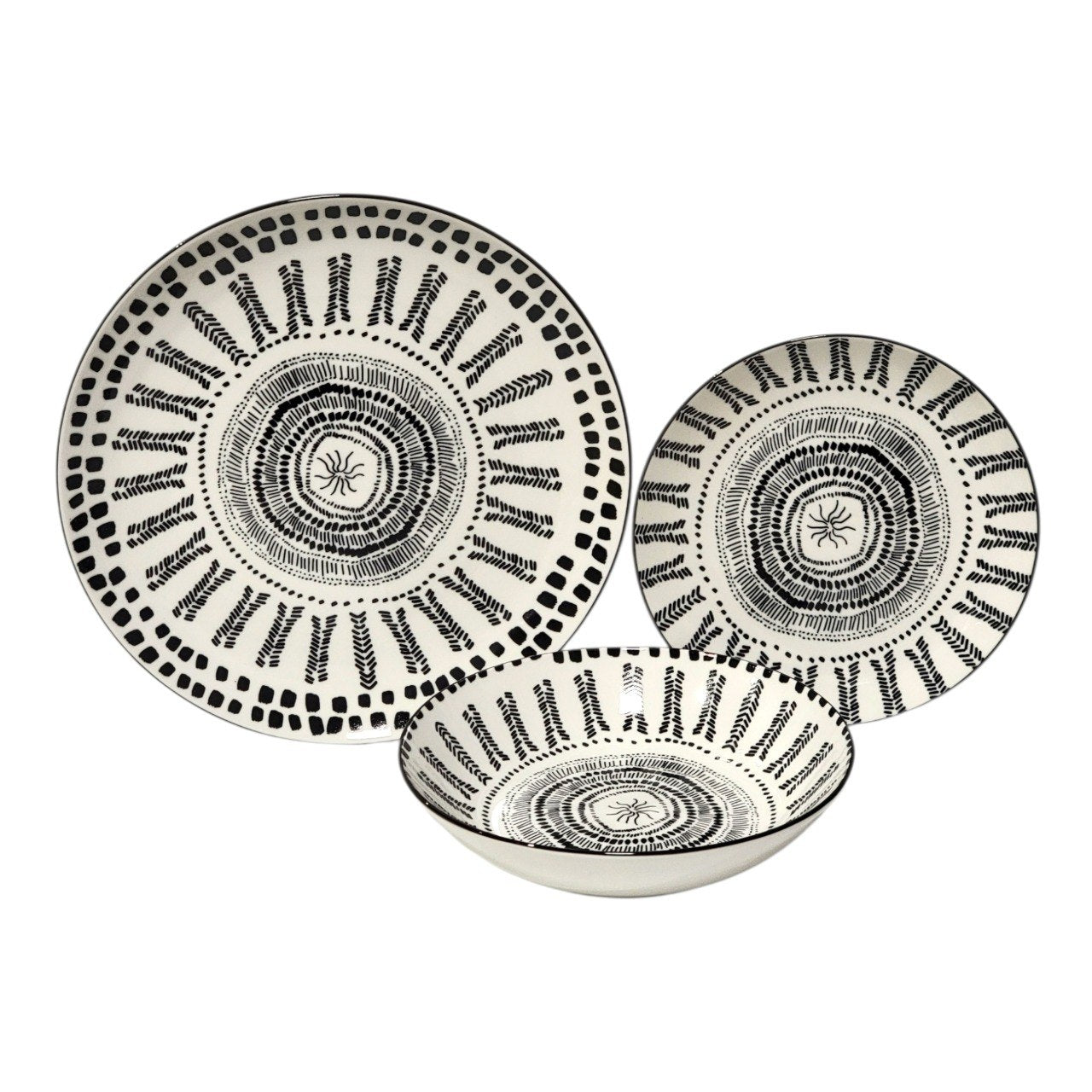 JUEGO DE PLATOS VAJILLA EN COLOR BLANCO 12PCS LIFEART