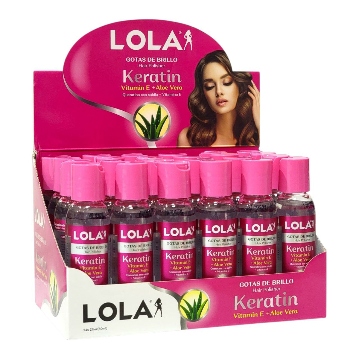 GOTAS DE BRILLO CON QUERATINA Y ALOE VERA LOLA 60ML