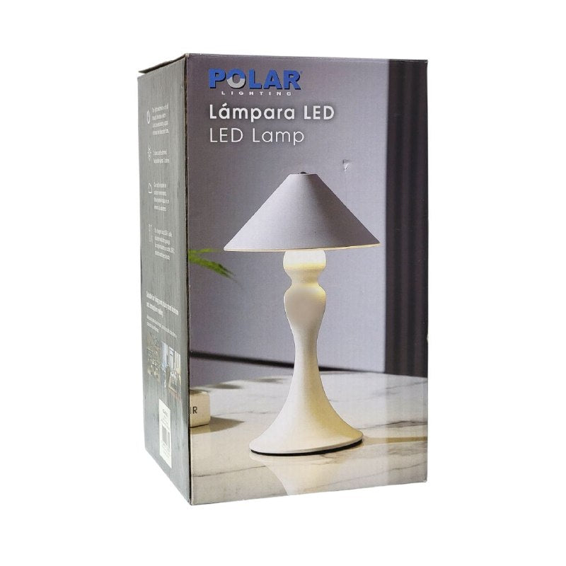 LAMPARA LED DE METAL Y ACRILICO DE COLOR BLANCO POLAR LIGHTING