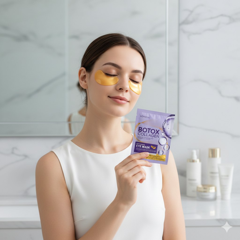 MASCARILLA FACIAL PARA OJOS COLÁGENO EFECTO BÓTOX KORMESIC 7.5G X UN PAR