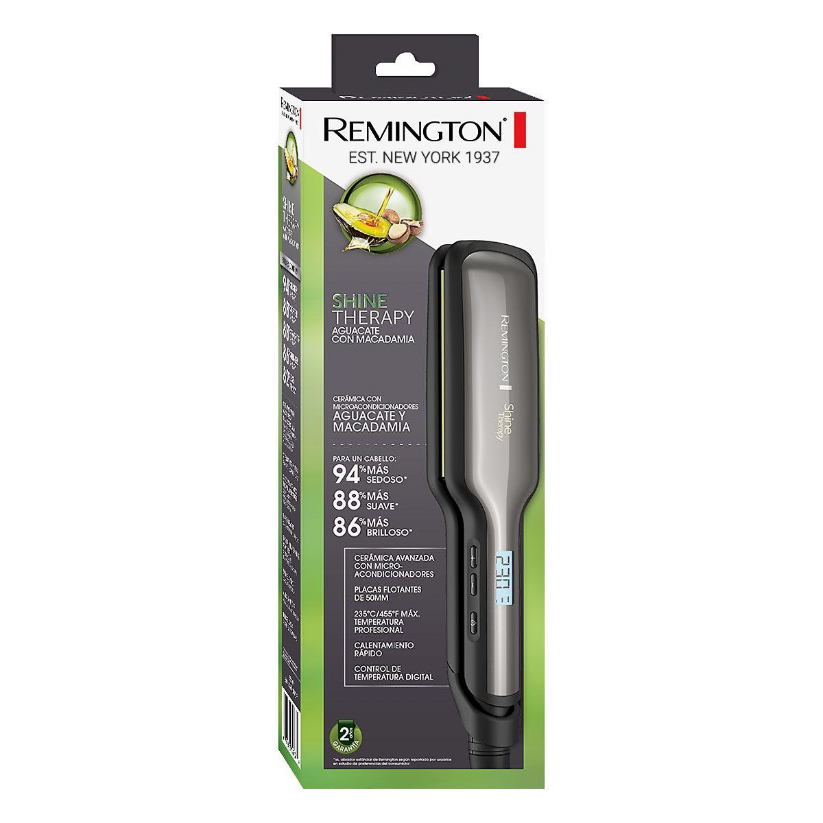 PLANCHA PARA EL CABELLO SHINE THERAPY AGUACATE CON MACADAMIA REMINGTON