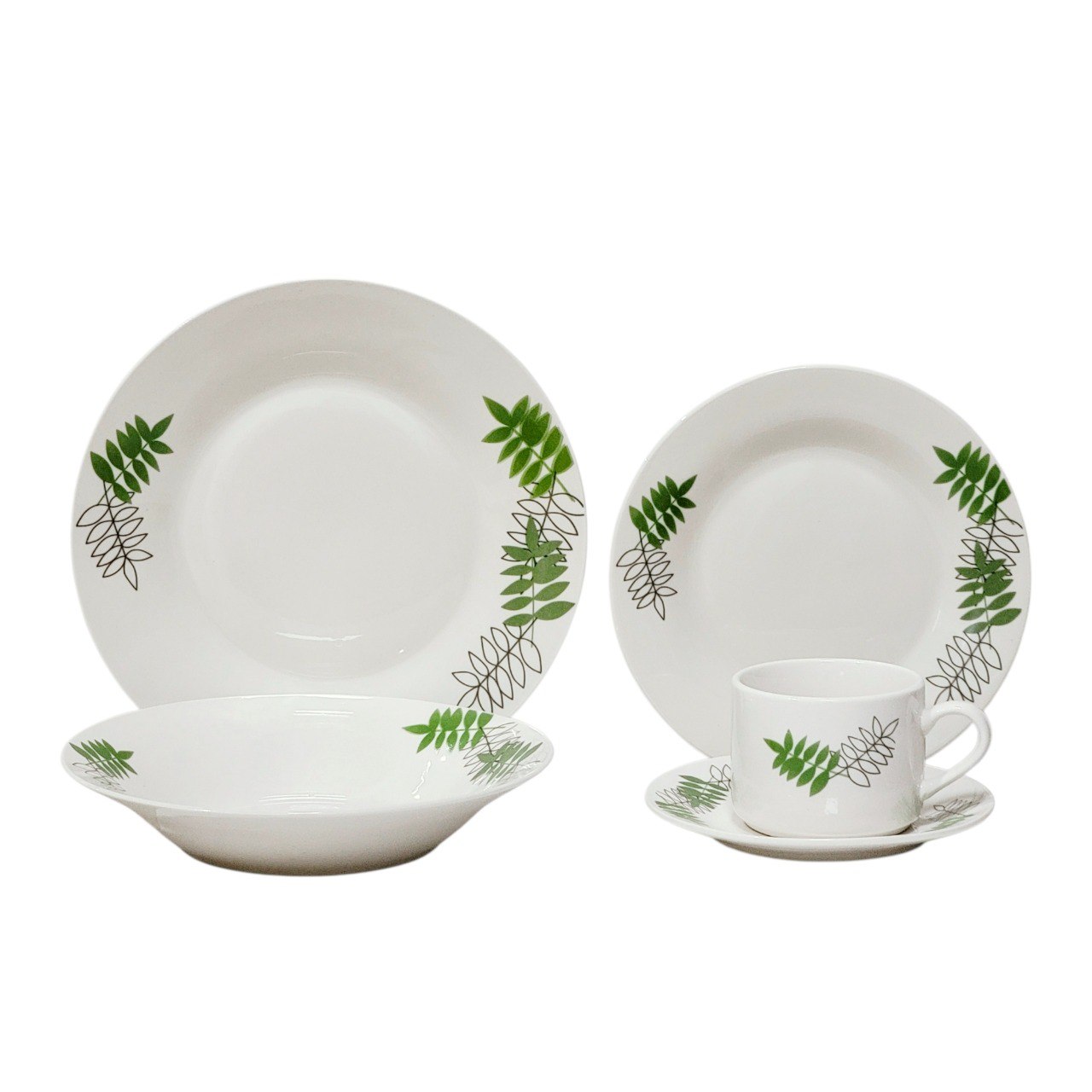 JUEGO DE PLATOS VAJILLA DE PORCELANA CON DISEÑO FLORAL 20PCS ROYAL LINE