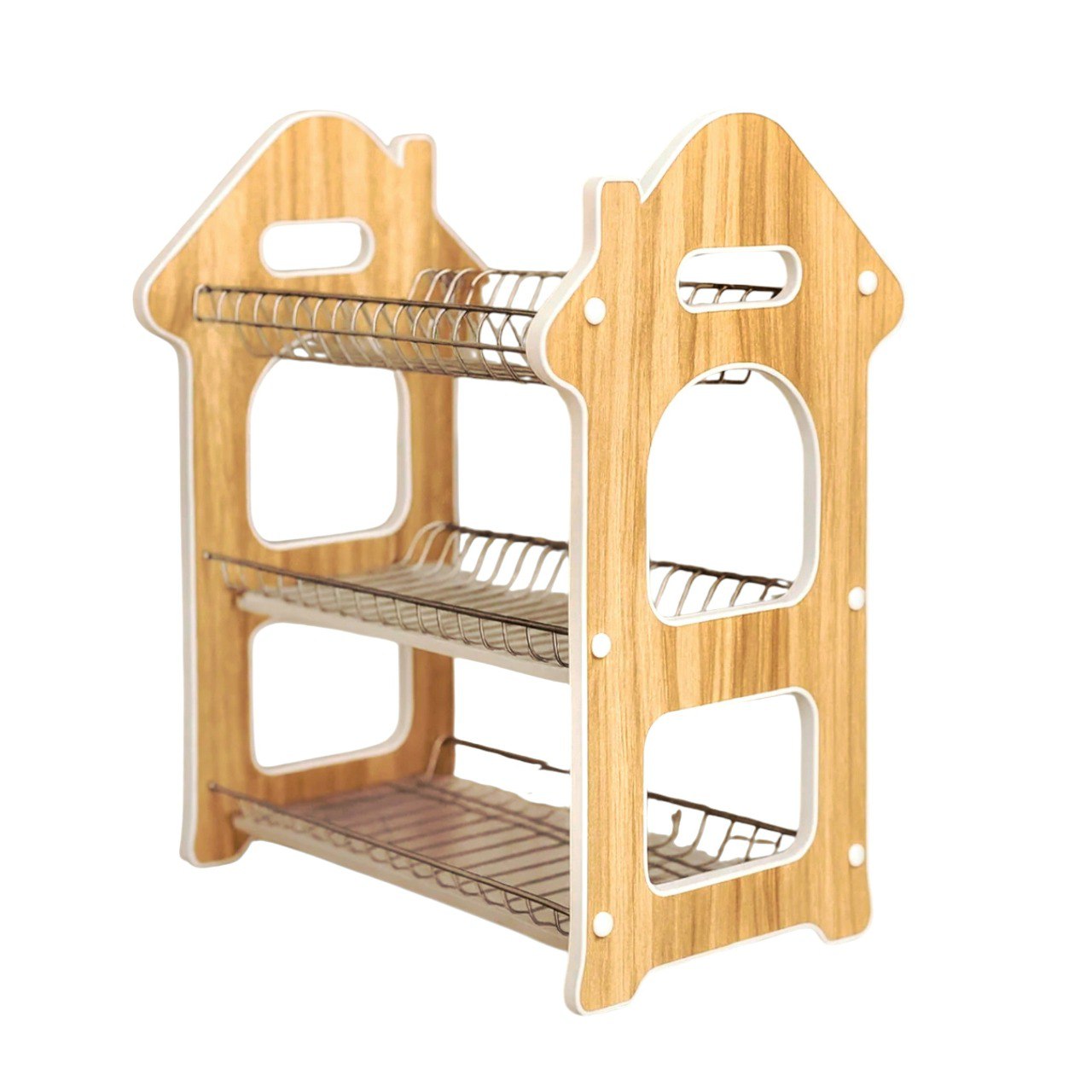 ESTANTE ORGANIZADOR Y ESCURRIDOR DE COCINA DE 3 NIVELES 57X13X32CM