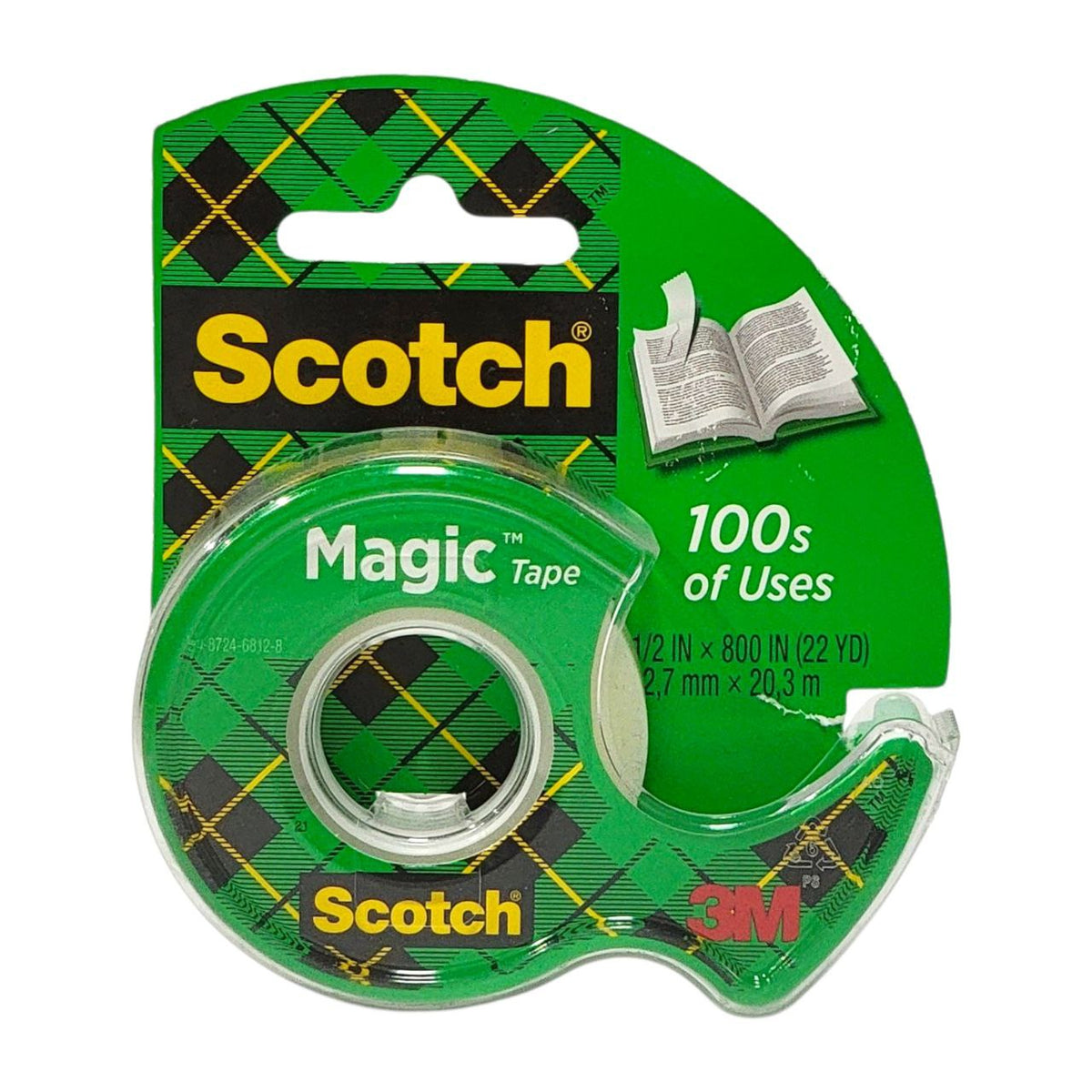 CINTA ADHESIVA TAPE INVISIBLE SCOTCH 2.7 MM X 20.3 M