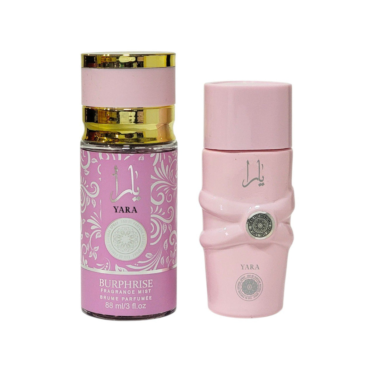 MINI SET YARA BURPHRISE PERFUME 35ML SPLASH 88ML (M) (AROMA SIMILAR A YARA LATTAFA)