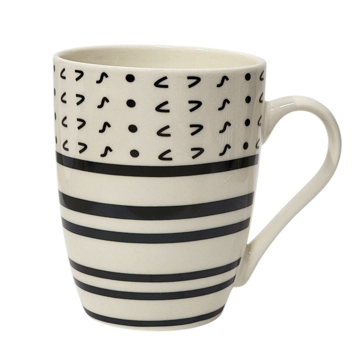 TAZAS MINIMALISTAS EN BLANCO Y NEGRO 11X12CM