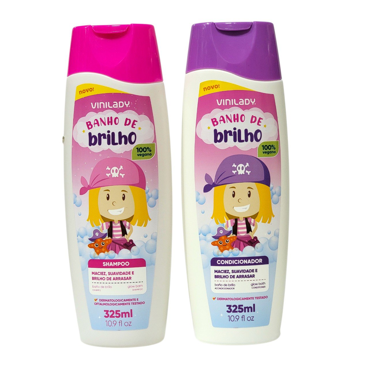 SET DE SHAMPOO Y ACONDICIONADOR PARA BEBÉ BAÑO DE BRILLO VINILADY 325ML X 2PCS