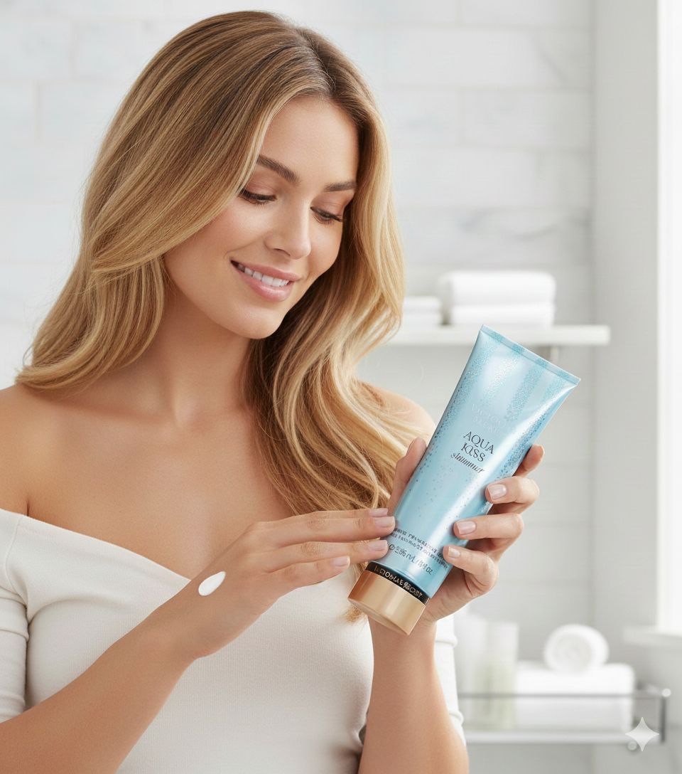VICTORIAS SECRET CREMA AQUA KISS SHIMMER 236ML (M)