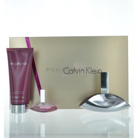 SET 3 PCS CALVIN KLEIN EUPHORIA WOMEN 3.4 OZ. EDP SP. SP 1.0 OZ. BODY LOTION 3.4 OZ.