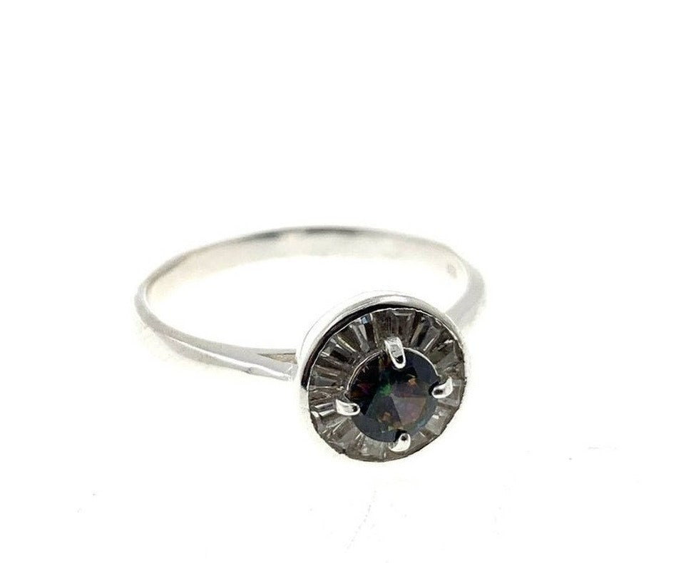 PANI1480 ANILLO PIEDRA TORNASOL, PLATA 925
