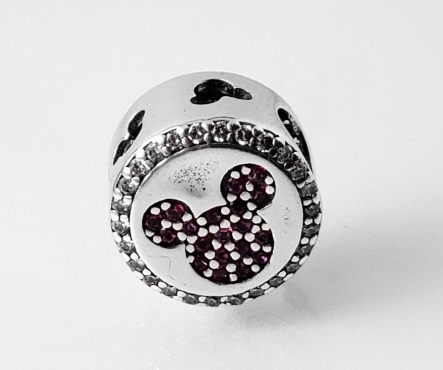 PCHARM2027 CIRCONES TRANSPARENTES Y FORMA DE LA CABEZA DE MICKEY MOUSE EN EL CENTRO