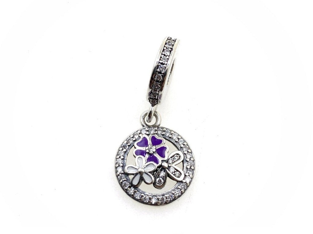 PCHARM2547#3 COLGANTE DE FLORES Y CIRCONES