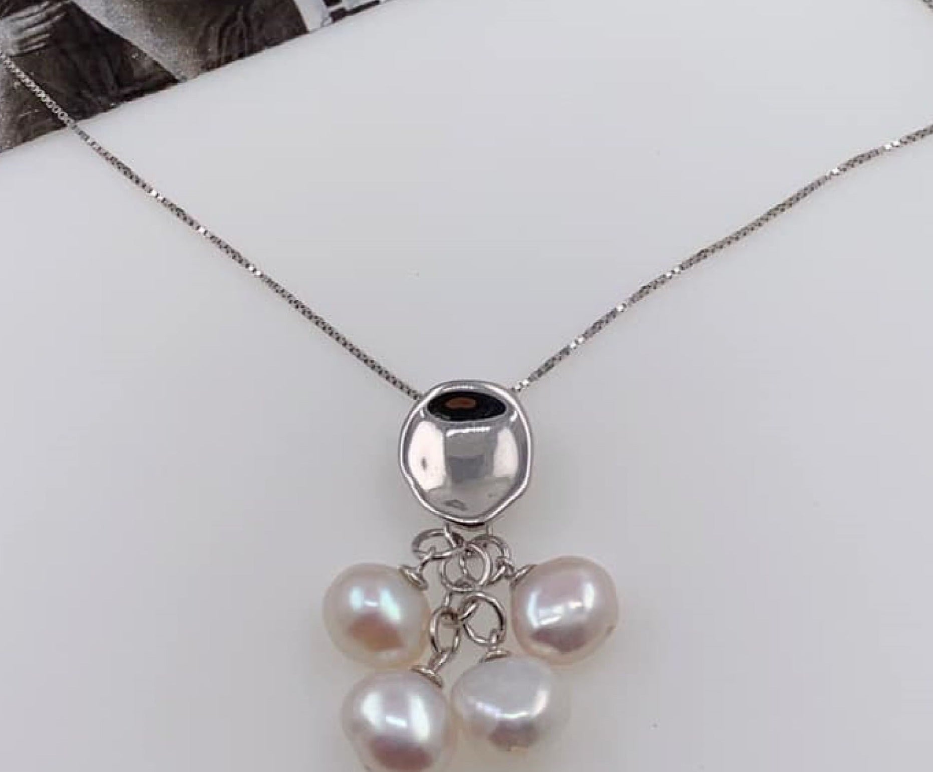 PDIJE1155 PERLAS COLGANTES CONCADENA PLATA 925
