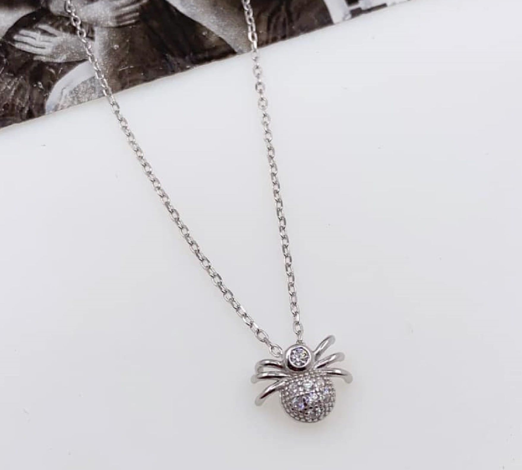 PDIJE1205 ARAÑA CON CADENA PLATA 925