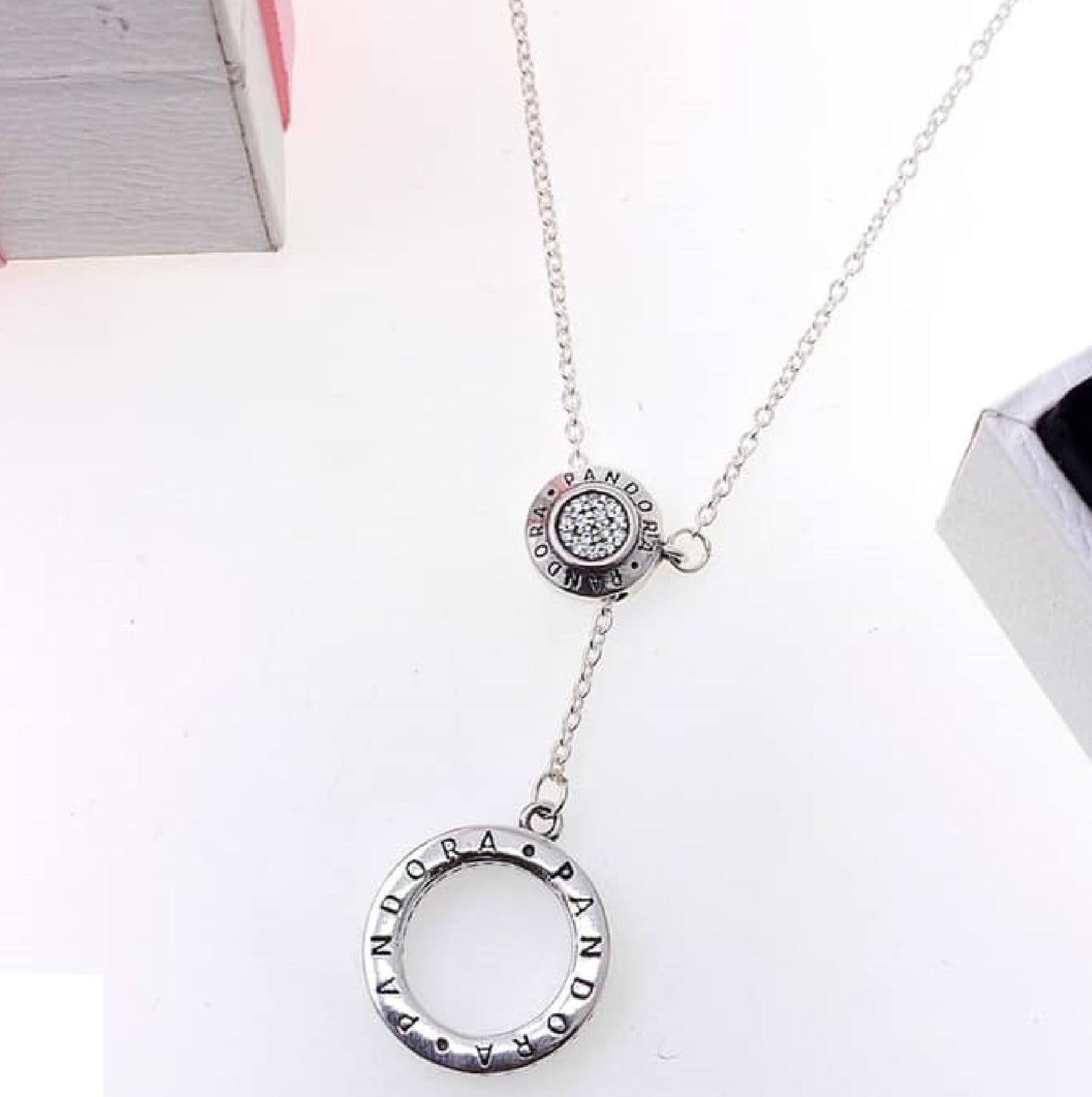 PDIJE1251 COLLAR CIRCULAR CON CIRCONES PLATA 925