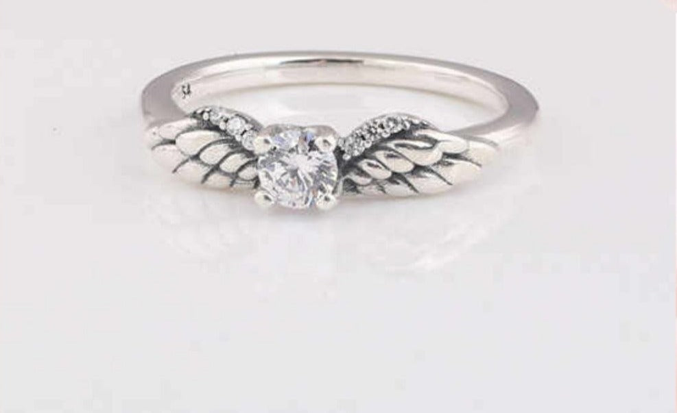PANI1065 ANILLO ALAS DE ANGEL BRILLANTE PANDORA, PLATA 925