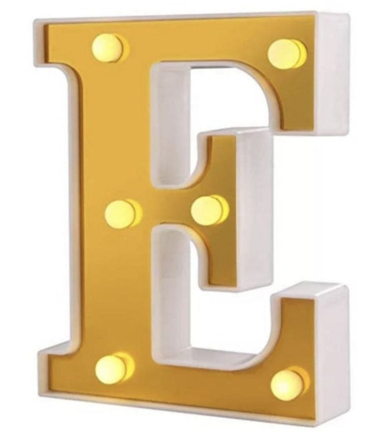 LETRAS CON LUZ LED FONDO AMARILLO ABECEDARIO A-Z