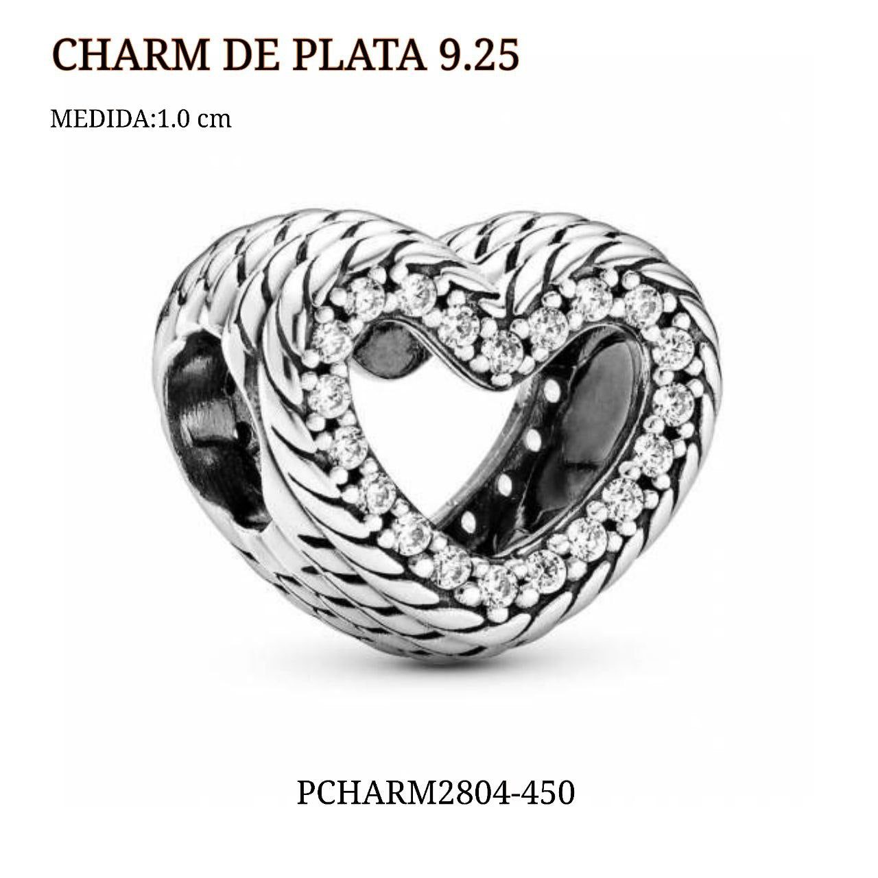 PCHARM2804 CORAZON CON CIRCONES AL REDEDOR