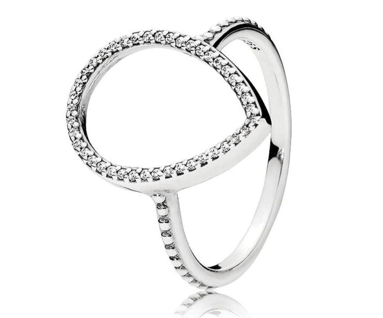 PANI259 ANILLO FORMA DE GOTA, PLATA 925