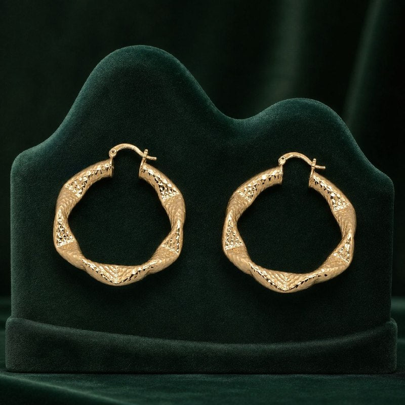 ARGOLLAS DE ENCHAPE PARA DAMA 4CM