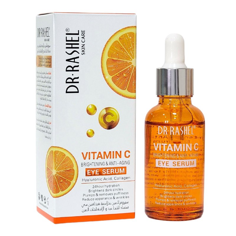SUERO FACIAL PARA EL CONTORNO DE LOS OJOS ILUMINADOR Y ANTIENVEJECIMIENTO CON VITAMINA C Y ACIDO HIALURONICO DR RASHEL 30ML