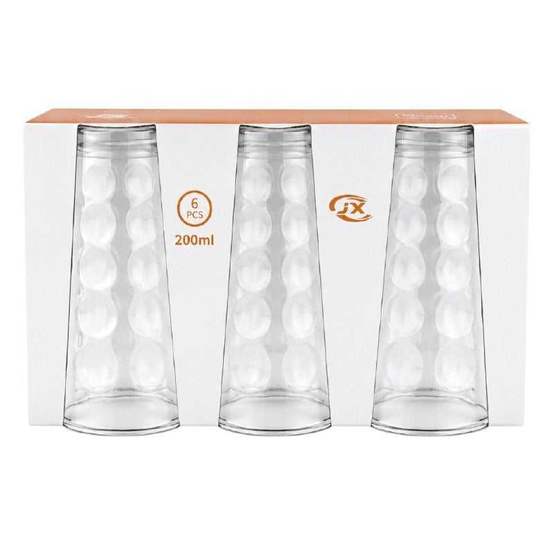 SET DE VASOS DE VIDRIO ELEGANTES Y VERSATILES DE 200ML BENELI HOME 6PCS