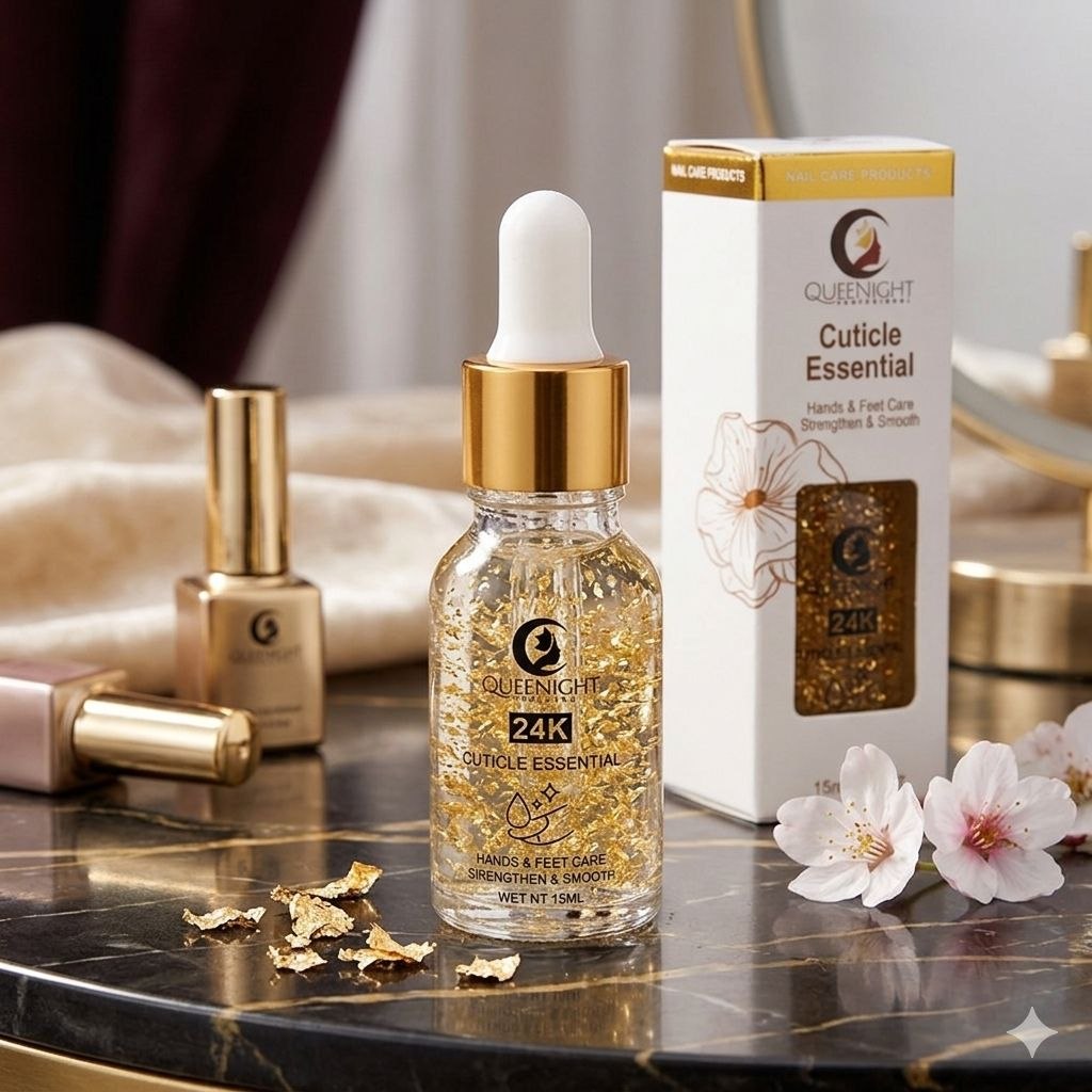 ACEITE PARA CUTICULAS Y UÑAS DE MANOS Y PIES QUEENIGHT PROFESSIONAL 15ML