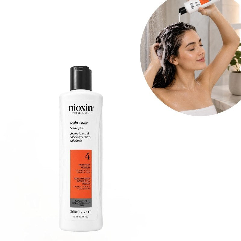 SHAMPOO PURIFICANTE, PROTECTOR DE COLOR Y DENSIFICADOR PARA CABELLO TEÑIDO NIOXIN 300ML