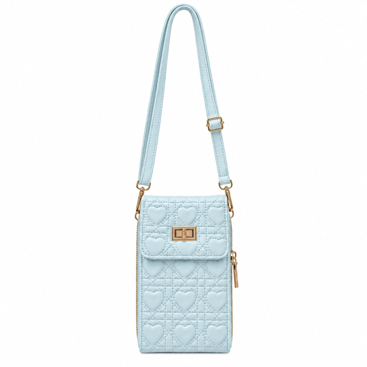 CARTERA PARA CELULAR Y ACCESORIOS CON CORREA AJUSTABLE SOFIAZUL 18X10CM