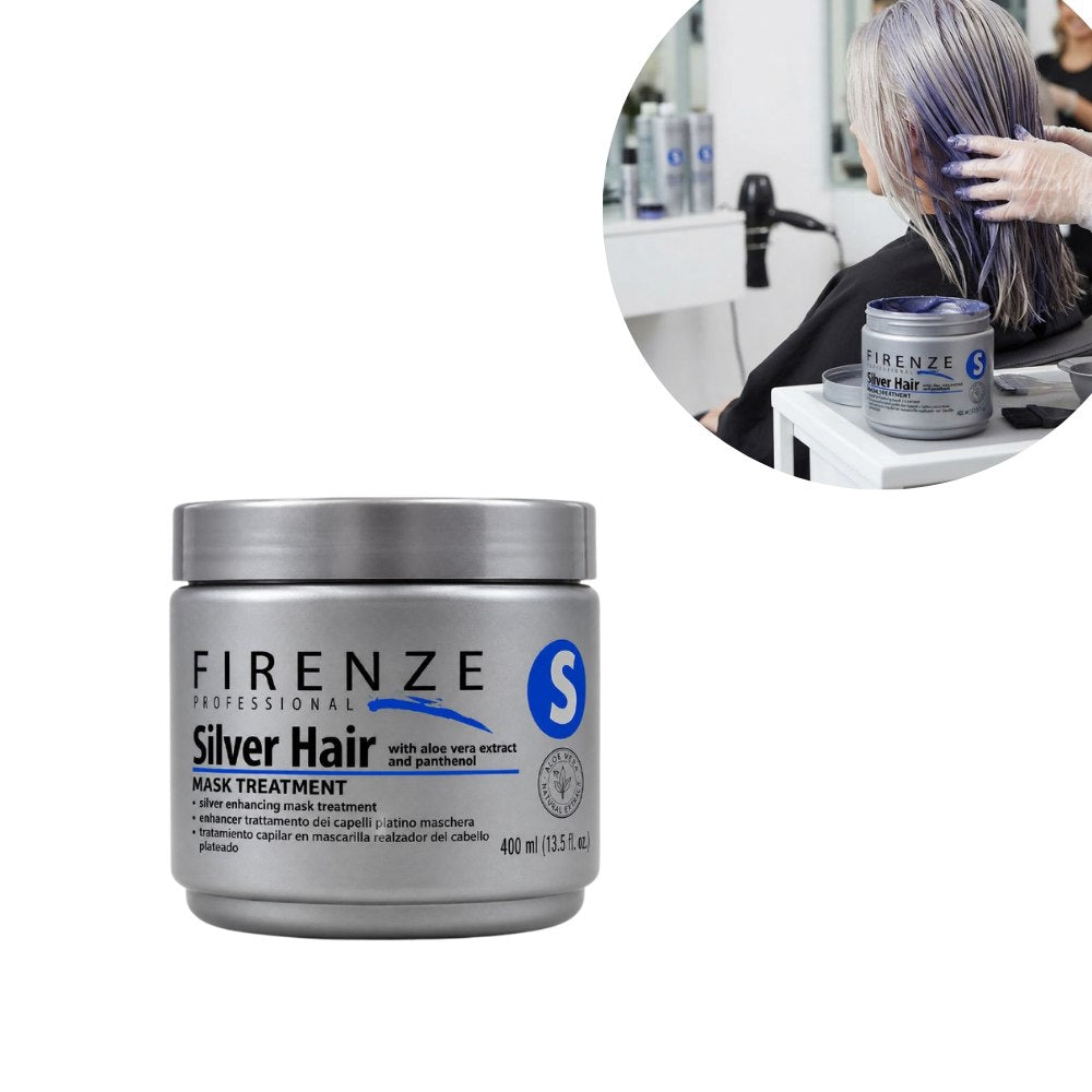 MASCARILLA TRATAMIENTO MATIZADOR SILVER HAIR FIRENZE PROFESSIONAL 400ML