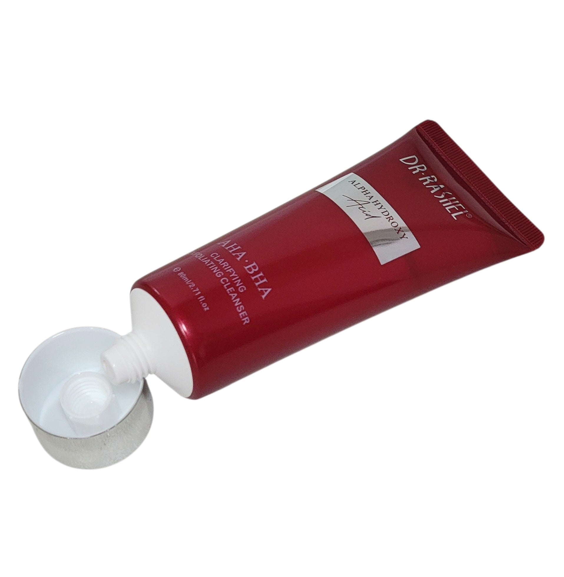 CREMA FACIAL EXFOLIANTE, LIMPIADOR FACIAL EXFOLIANTE DE ACIDO ALPHA HYDROXY ACLARADORA, ELIMINA EL EXCESO DE GRASA Y RESIDUOS EN LOS POROS, ELIMINA ACNE DR RASHEL AHA BHA 80ML