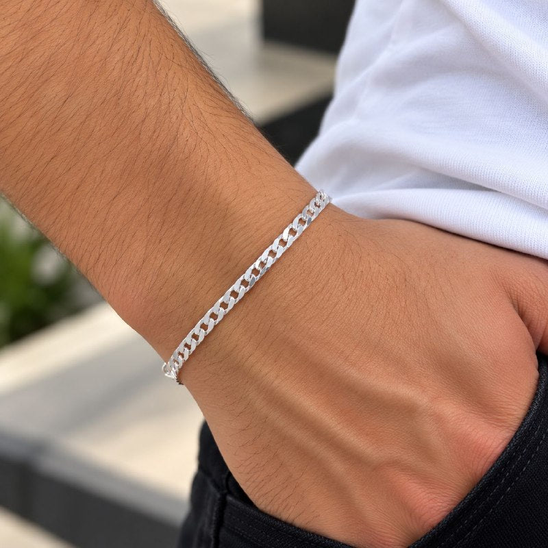 PULSERA DE PLATA 9.25 PARA HOMBRE MEDIDA 21CM PESO 2.9G