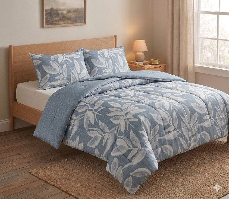 JUEGO DE EDREDON REVERSIBLE DE TAMAÑO QUEEN DE 3PCS BENELI HOME