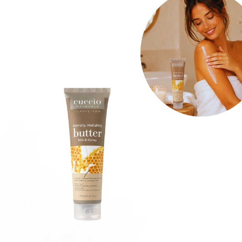 CREMA CORPORAL HIDRATANTE Y NUTRITIVA ILUMINADORA CON AROMA LECHE Y MIEL CUCCIO 113G