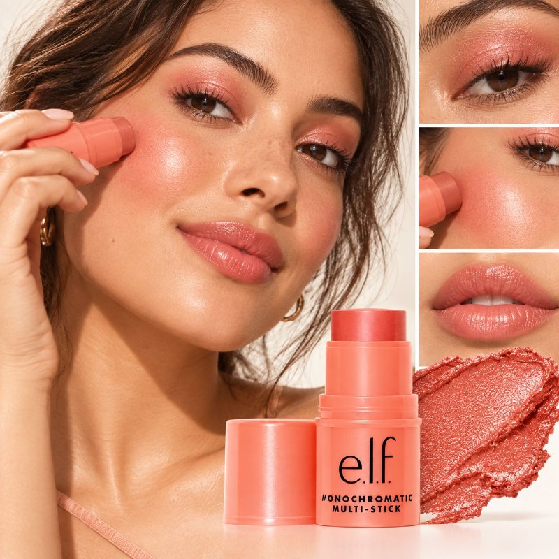 BARRA DE MAQUILLAJE MULTIUSOS CREMOSA 3 EN 1 PARA OJOS, LABIOS Y MEJILLAS ELF 5G