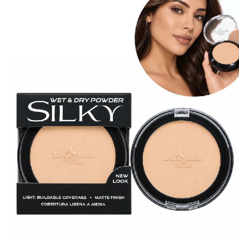POLVO COMPACTO MATIFICANTE CON PROTECCION SOLAR TONO LIGHT BEIGE 05 ITALIA DELUXE 8G