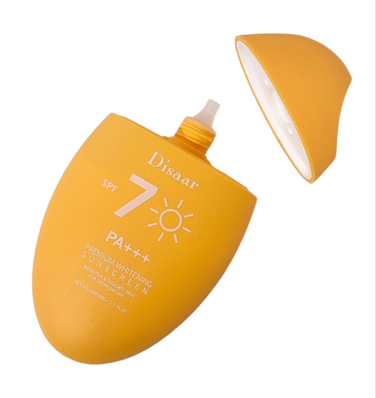 PROTECTOR SOLAR BLANQUEADOR PREMIUM SPF 7PA, 4 EN 1, PROTECCION SOLARM BLANQUEAMIENTO, HIDRATACION, BLOQUEO NO GRASO SUAVE DISAAR WHITENING PREMIUM 50G