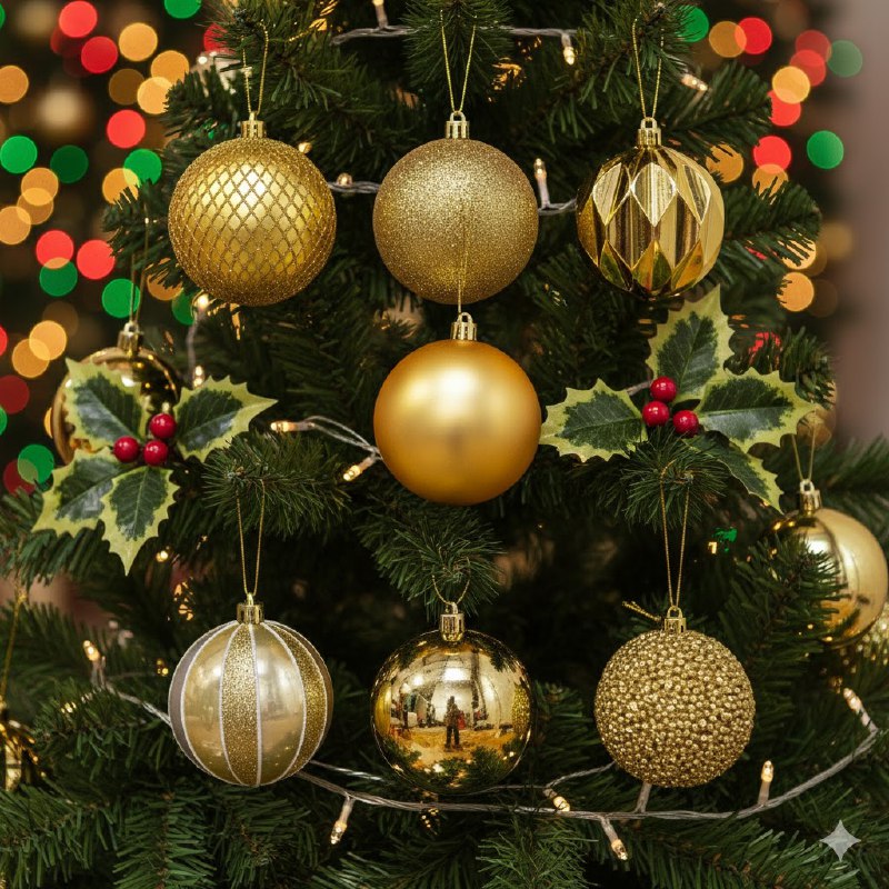 DECORACION ADORNO NAVIDEÑO PAQUETE DE 24 BOLAS DECORATIVAS, 8CM 49X64X49  IDEALES PARA DARLE UN TOQUE UNICO A TU ARBOL DE NAVIDAD