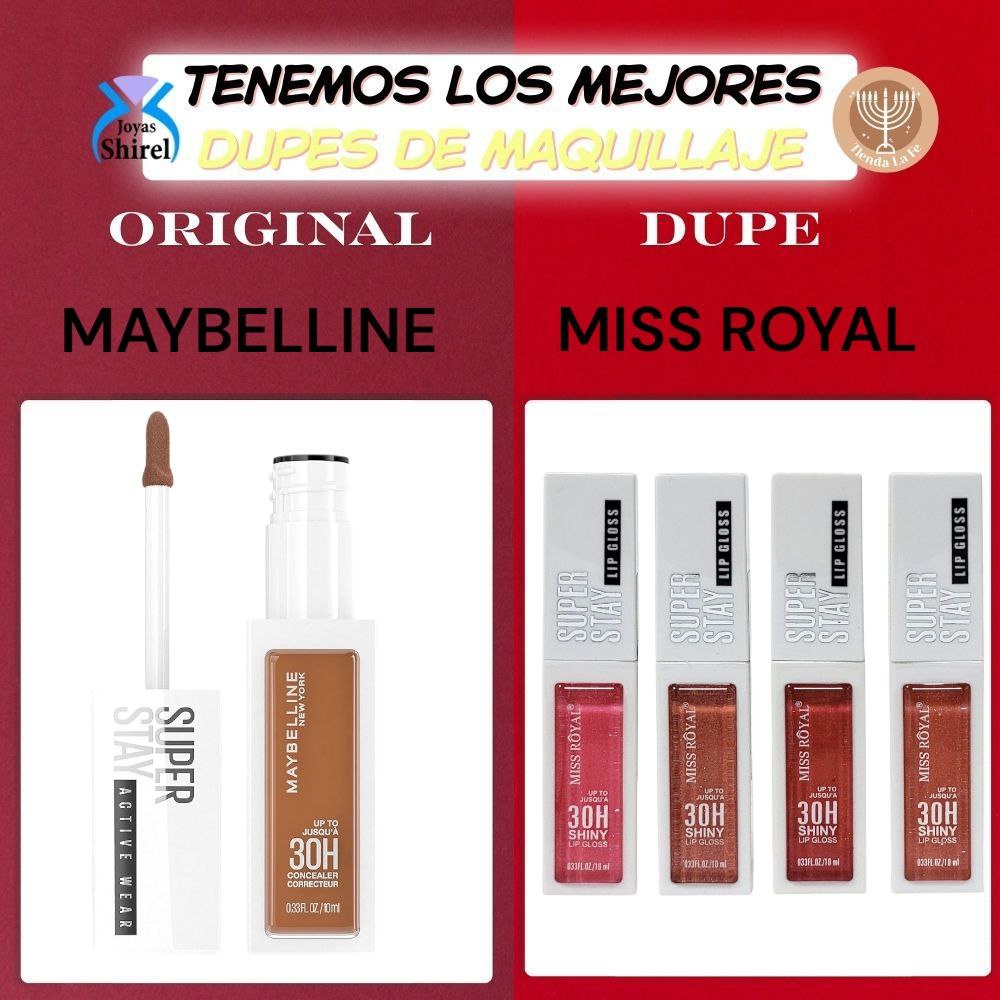 BRILLO LABIAL DE LARGA DURACION SUPER STAY 30H MISS ROYAL 10ML (DUPE DE MAYBELLINE)