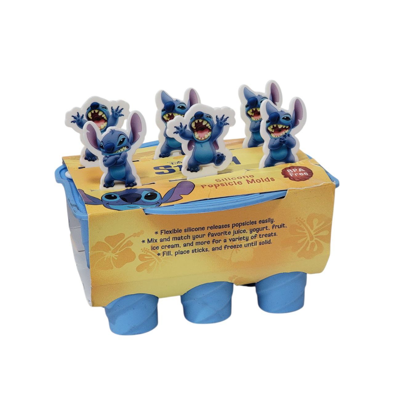 MOLDES DE SILICONA PARA PALETAS DE STITCH DISNEY 9X15CM