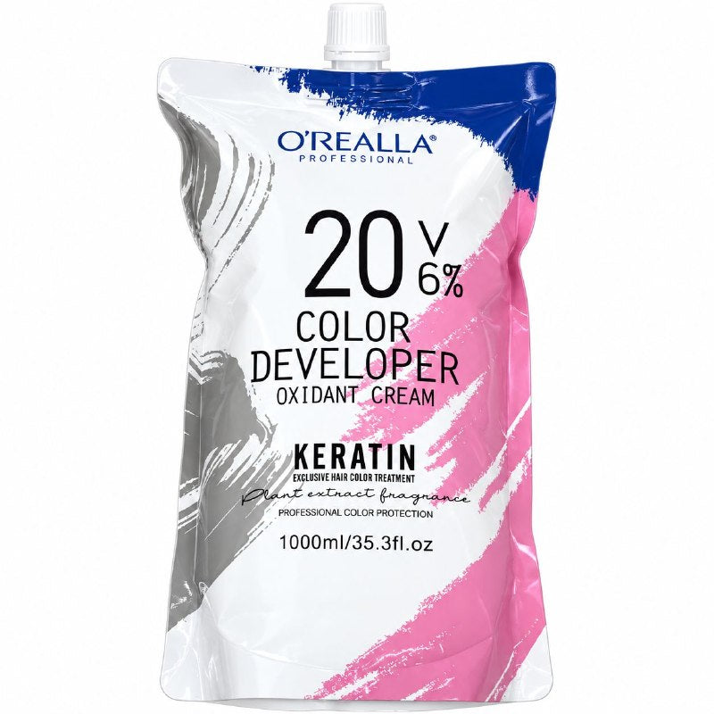 CREMA CAPILAR OXIDANTE REVELADORA PARA TINTE Y DECOLORACION CON KERATINA Y PROVITAMINA B5 ORABELLA 1000ML