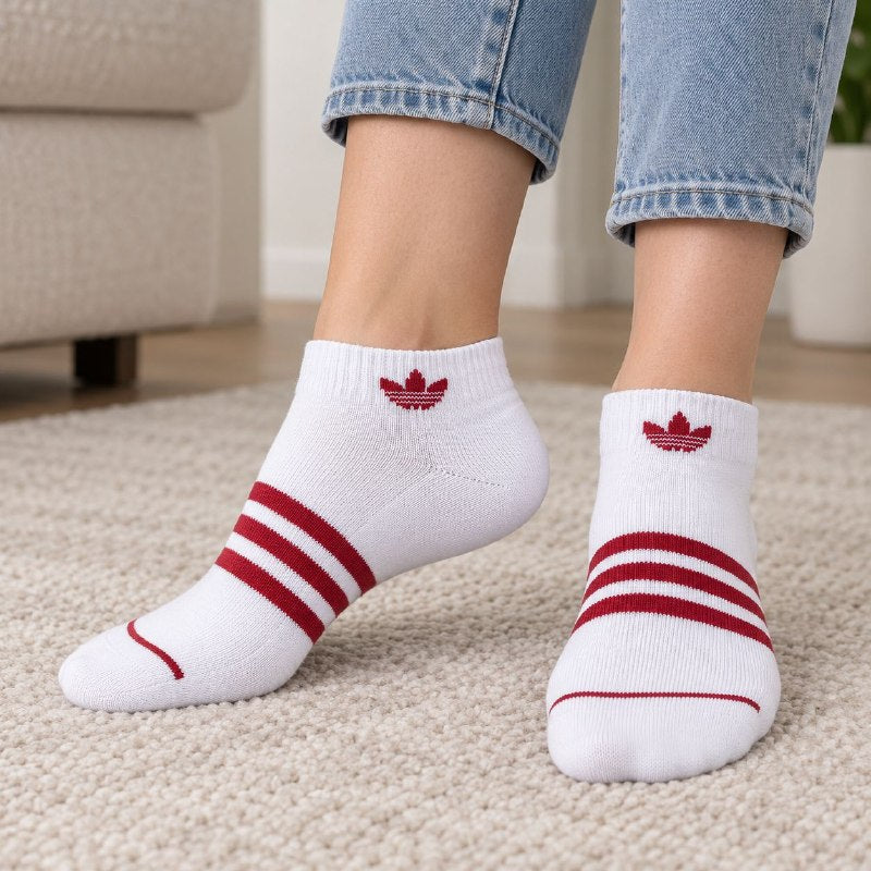 CALCETA TOBILLERA ORIGINAL ADIDAS 6 PARES TALLA MUJER 10-13 TALLA HOMBRE 8-12