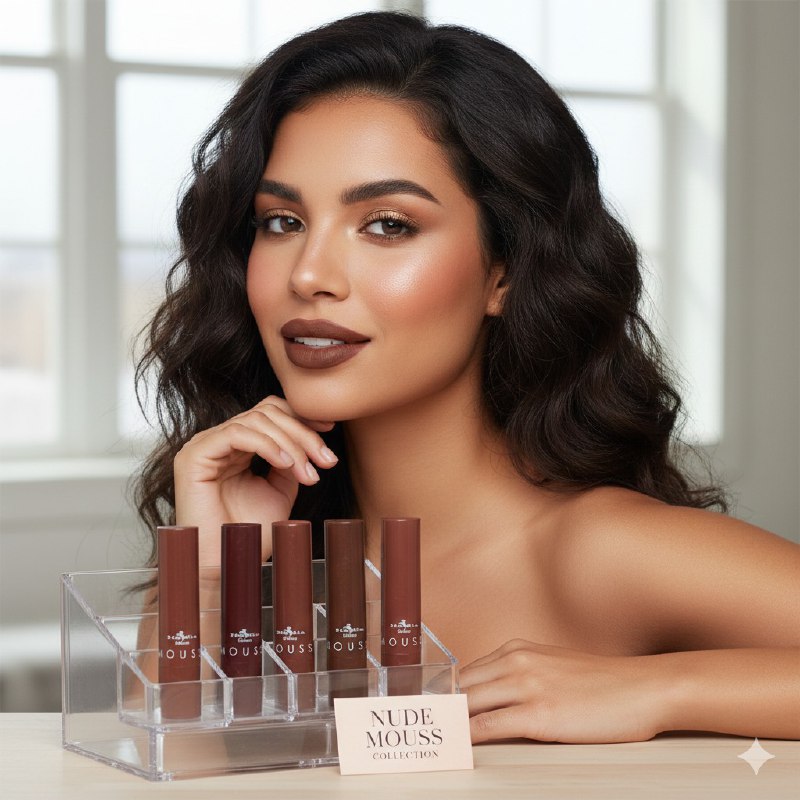 SET DE BRILLO LABIAL LABIALES MATTE ITALIA DELUXE CHOLA BROWNS TOP FIVE 3G