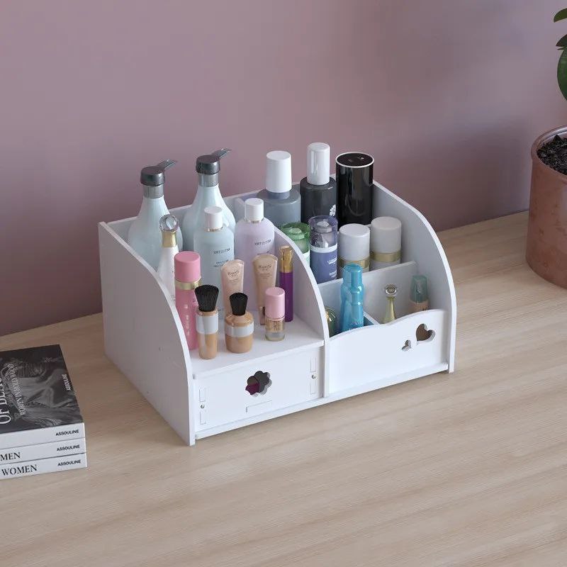 ORGANIZADOR DE COSMETICOS O JOYERIA COLOR BLANCO 28X19X14CM