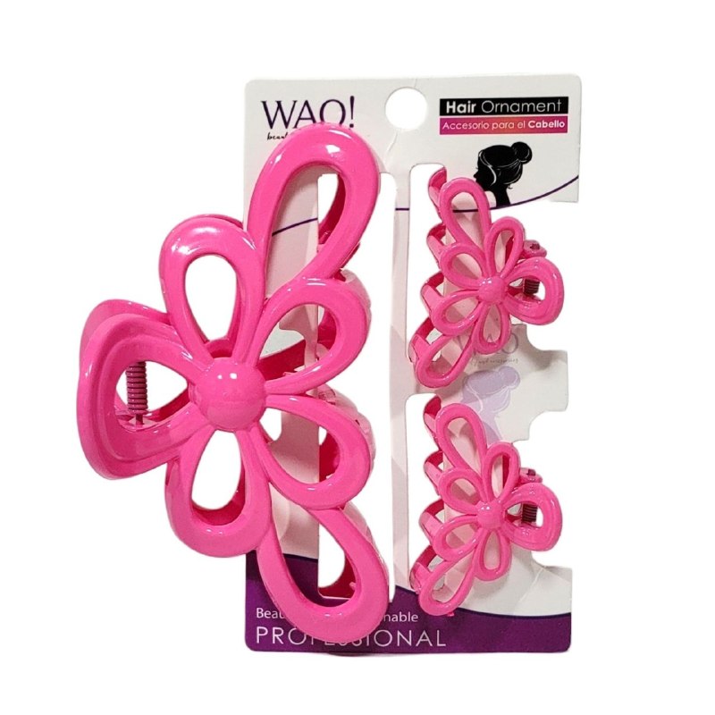 GANCHO PARA EL CABELLO EN SET DE 3PCS WAO BEAUTY 5X3CM