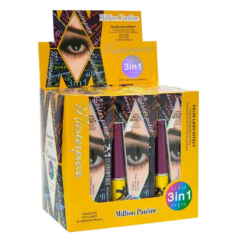 RIMEL 3 EN 1 DUPE MAYBELLINE EFECTO DE PESTAÑAS POSTIZAS 3PCS MILLION PAULINE