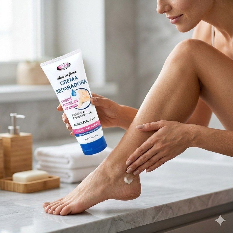 CREMA CORPORAL REPARADORA Y ACLARANTE PARA ZONAS ASPERAS COMO CODOS, RODILLAS Y TALONES STAY BEAUTIFUL 200G