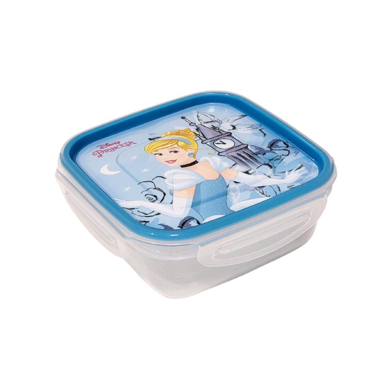 RECIPIENTE PANA PARA ALIMENTOS PARA NIÑAS CON DISEÑO DE PRINCESAS KENDY 7X16X16CM