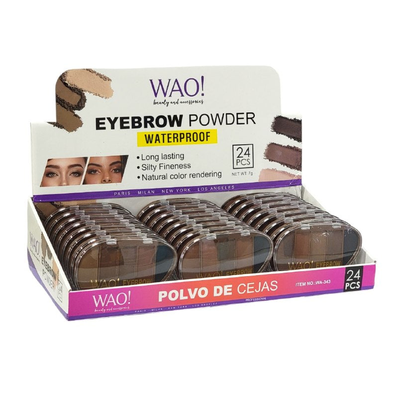 POLVO PARA CEJAS EN TONOS MARRONES RESISTENTE AL AGUA DE LARGA DURACION WAO 7G